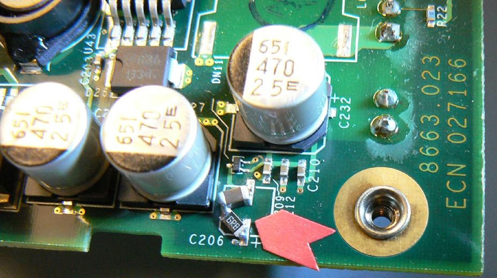 NI-x100 C206 replaced with series capacitor and resistor